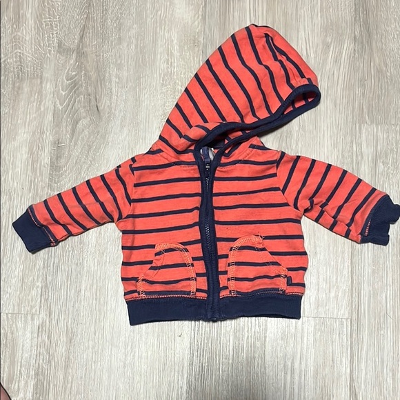 4 for $20 Striped Kids Hoodie - Orange and Navy - Picture 1 of 1